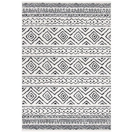 Safavieh 10 x 13 ft. Tulum 267D Power Loomed Rectangle Area Rug Ivory & Black TUL267D-10